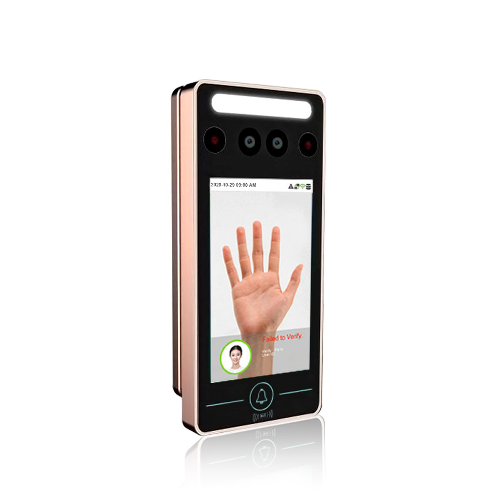 Intercom Staff  Biometric Face Attendance Machine 4 Inch Touch Screen USB Host
